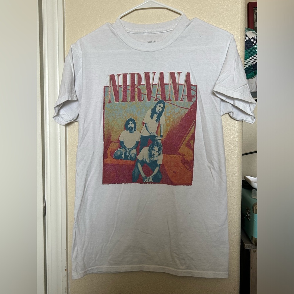 Nirvana graphic white t shirt